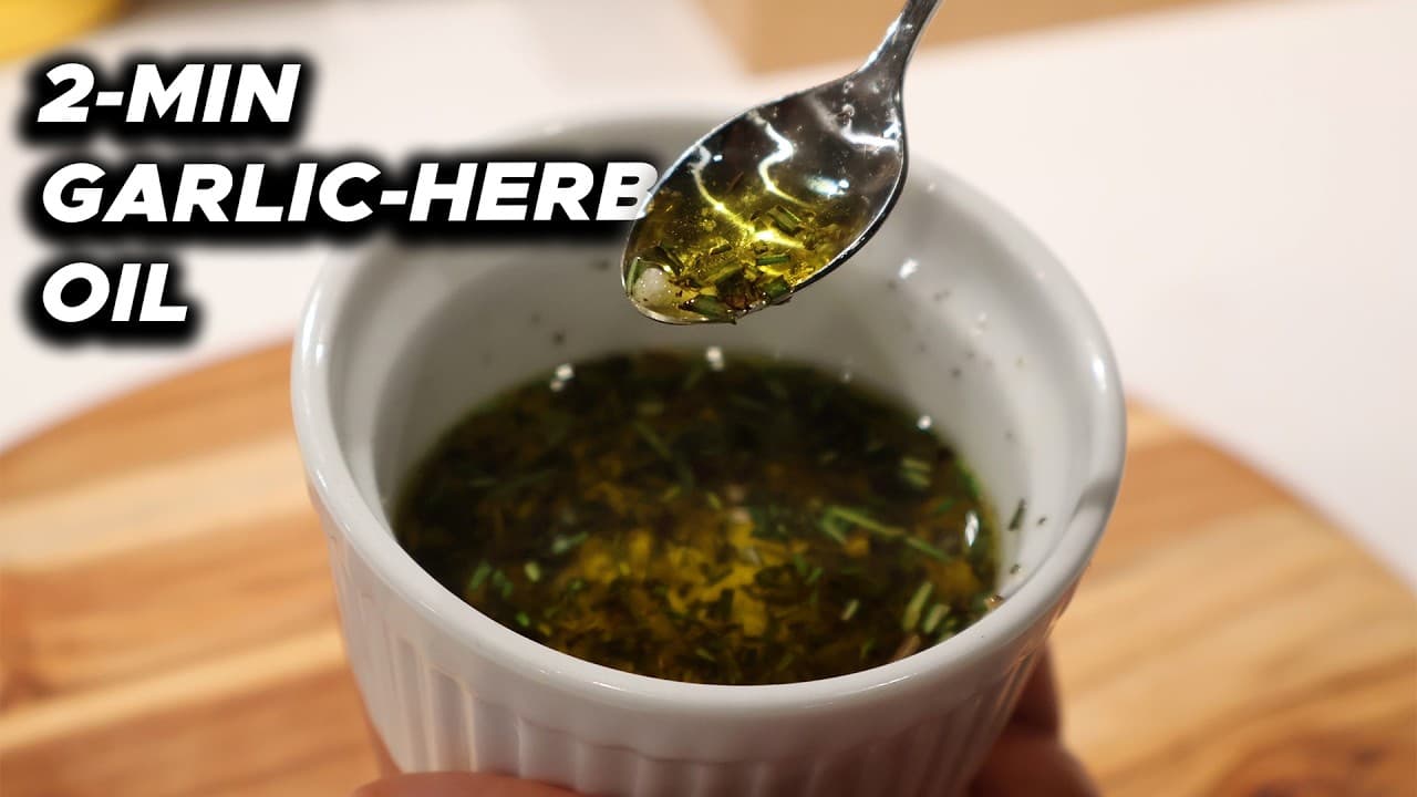 You Don't Need to Cook Garlic Herb Oil (2 Minutes, No Stove)